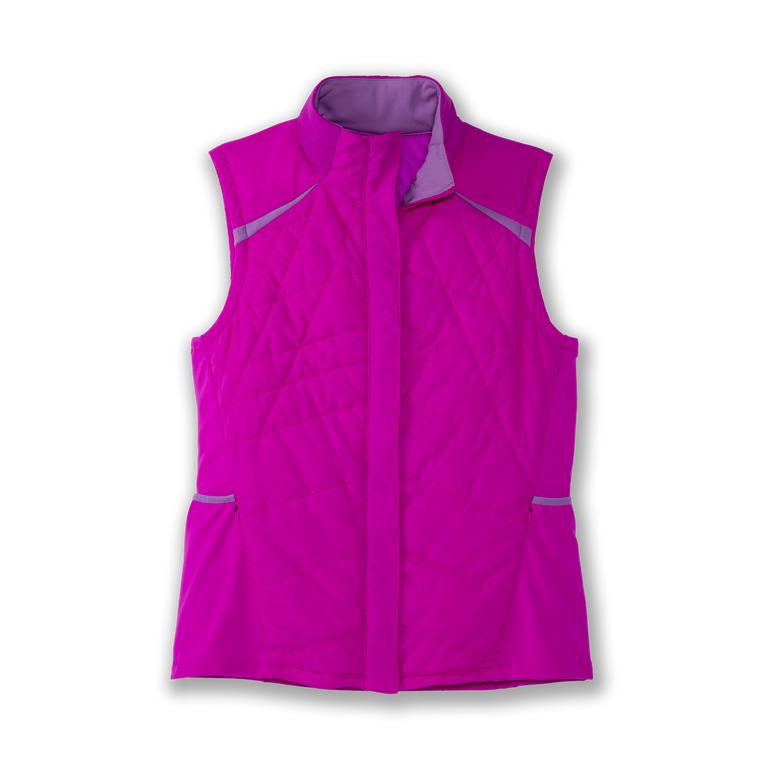 Brooks Women's Shield Hybrid Running Vest - Magenta/Heliotrope (XAKC34756)